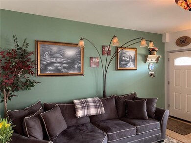 Living room and entry door