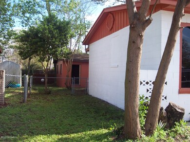 North side, yard and shed