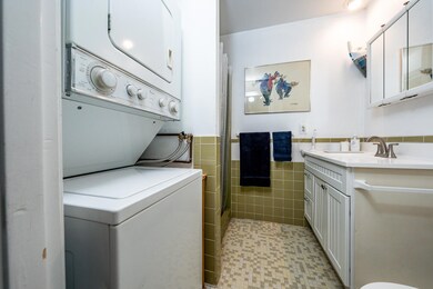 Master Bath with Stackable Washer/Dryer