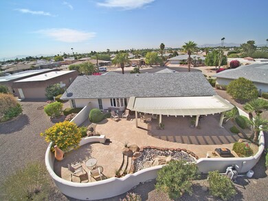 AERIAL VIEW OF BACK PATIO AREA