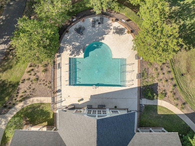Amenity pool drone view