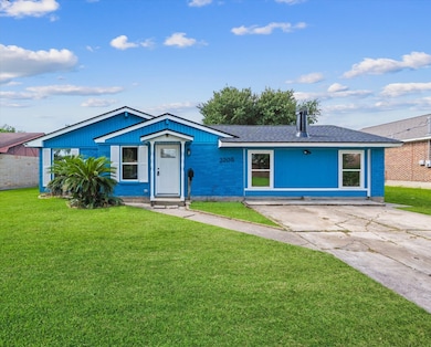 Front view of the single story home