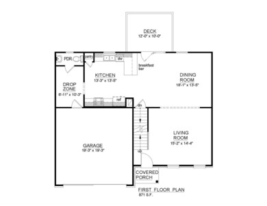 9 - Ashton First Floor Plan Left