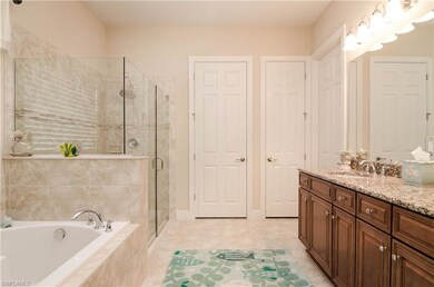 Master Bath with separate shower and tub plus doub