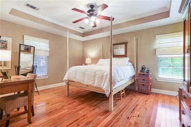 Spacious owner's bedroom.
