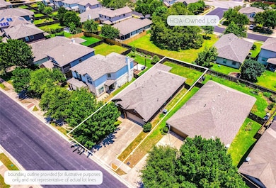 Aerial view of residential area