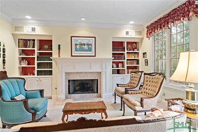 Beautiful Living Room with built-ins flanking the 