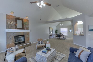High ceilings in living and dinning area