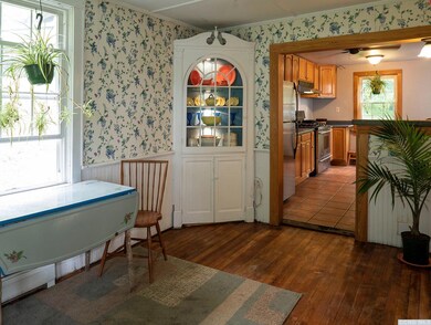 Dining room looking into kitchen