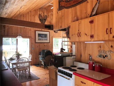 Kitchen and living area in main...