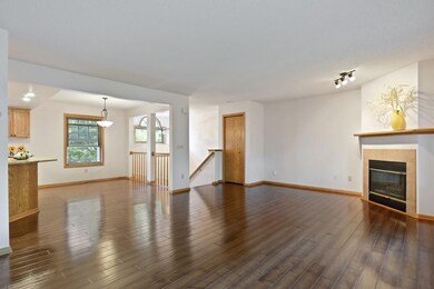 Floor plan is very open and filled with natural li