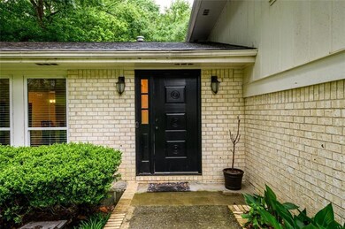Front door of this classic mid-century modern home