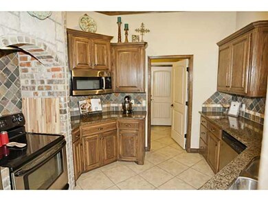 Kitchen. View 1 - brick accent arch over stove, op