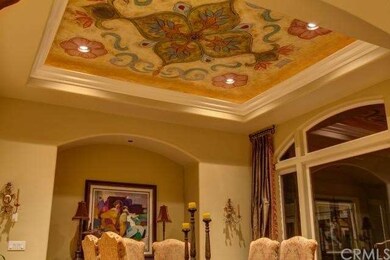 FORMAL DINING ROOM CEILING WITH CUSTOM PAINTING