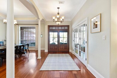 Foyer, double solid doors