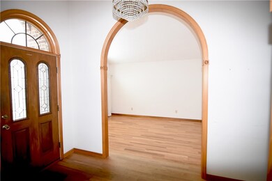Entry to Den, hardwood flooring