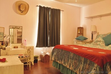 One of three bedrooms, this one also has built in