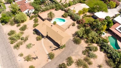 AERIAL VIEW OF HOME + BACKYARD