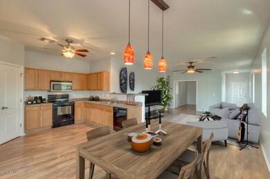 Living, dining are and Kitchen Staged