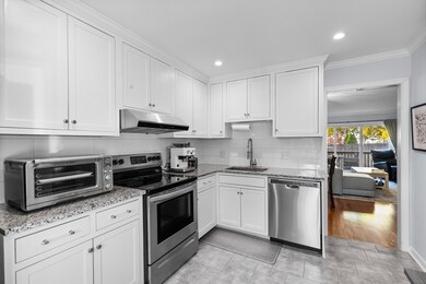 Kitchen opens to dining and family room