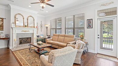Lovely Den with 5' wood floors & gas fireplace