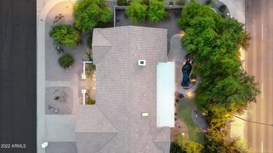 Aerial Top View of House