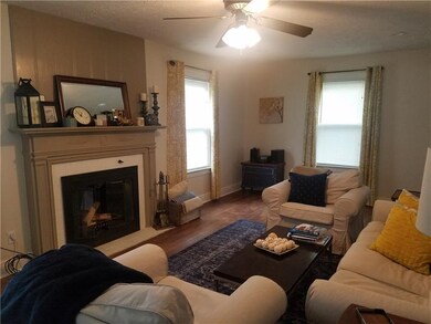Rear to front view of living room.