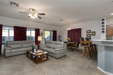 Huge family room with newly installed floor tile.