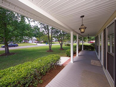 Full front porch for rocking chairs