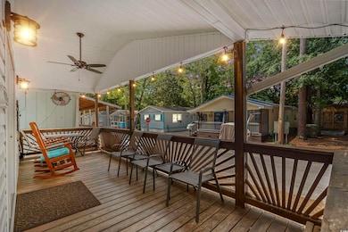 Deck with a ceiling fan