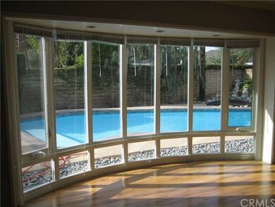 Pool view from living room.