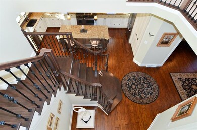 A remarkable view from the upper level down to the