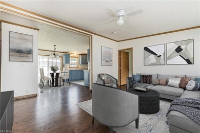 Virtually staged living room