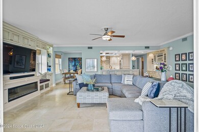 Spacious Living Area with Built Ins