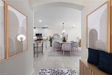 Large inviting entry with TILE FLOOR. keypad entry