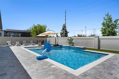 Relax by your new salt water heated pool!