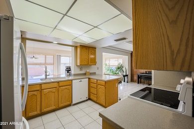 Kitchen view to Arizona room