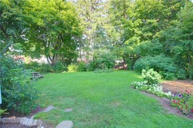 View of the back yard from the deck.