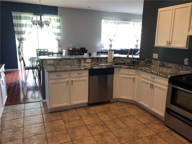Large kitchen from garage entry