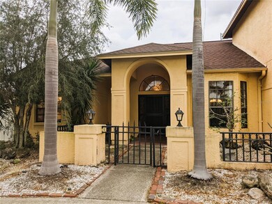 Inviting gated courtyard