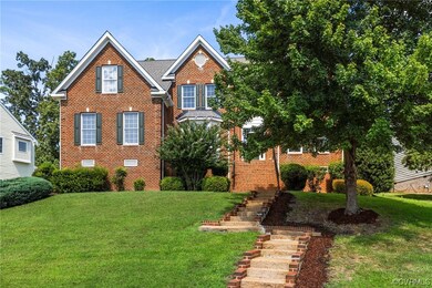 View of front of house with a front lawn