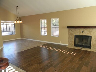 Living room and dining room