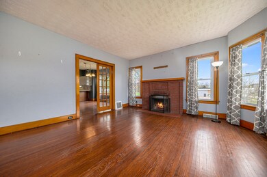 living room, fireplace