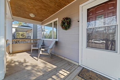 Wooden terrace with covered porch