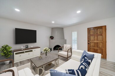 Virtually staged great room
