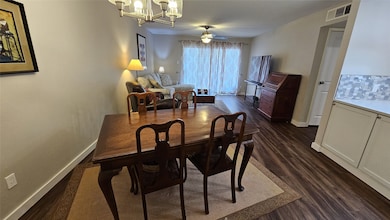 Combination living/dining room with vinyl plank fl