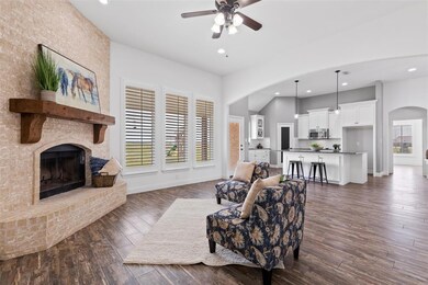 Plantation shutters overlooking backyard