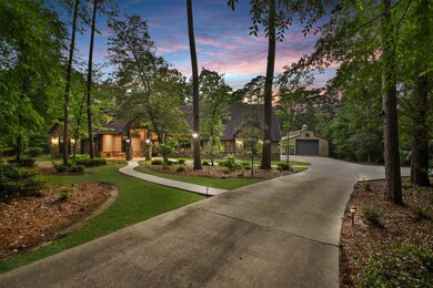 The 2+ acre lot was left heavily wooded so all of