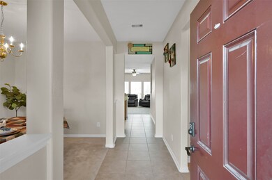 As you enter the front door, notice the clear sight line to your back yard!