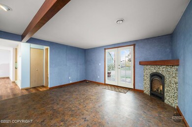Living room with patio access